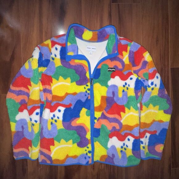 Crayola Jackets & Blazers - Crayola Kohl’s Jacket Adult XL Rainbow Fleece Adaptive Full Zip Limited Ed